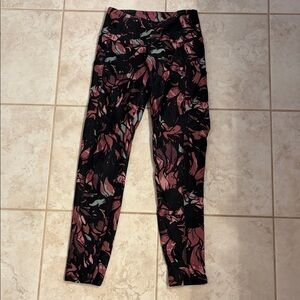 Marika Black and Pink Patterned Leggings